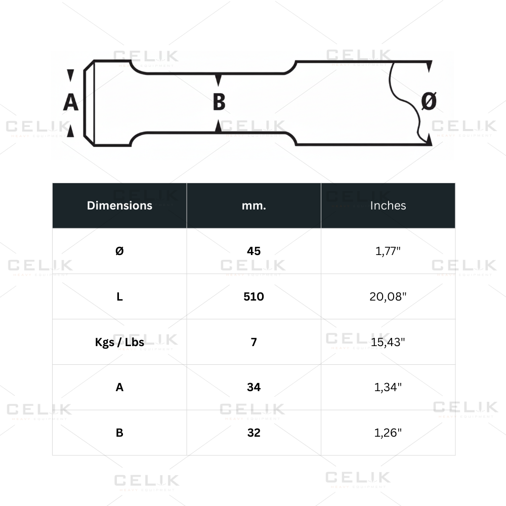 Atlas Copco/Epiroc SB 102 Chisel Tool 3083342411.