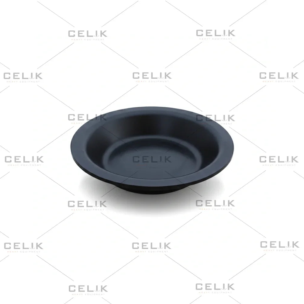 Black rubber diaphragm for hydraulic breaker part on white background